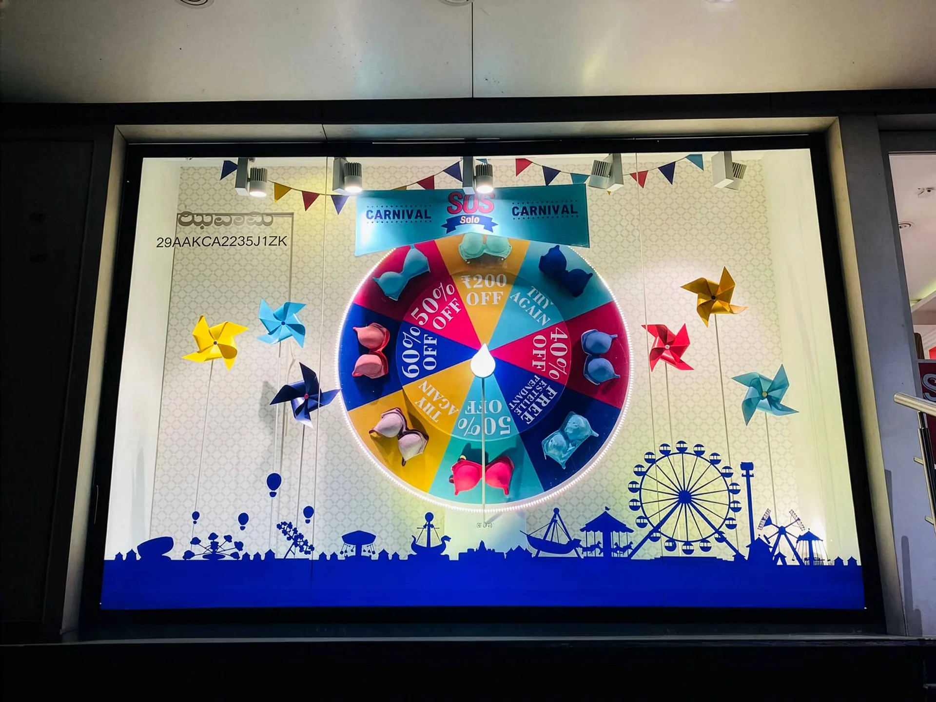 Sale of Fortune carnival sale window display for Zivame, view 4