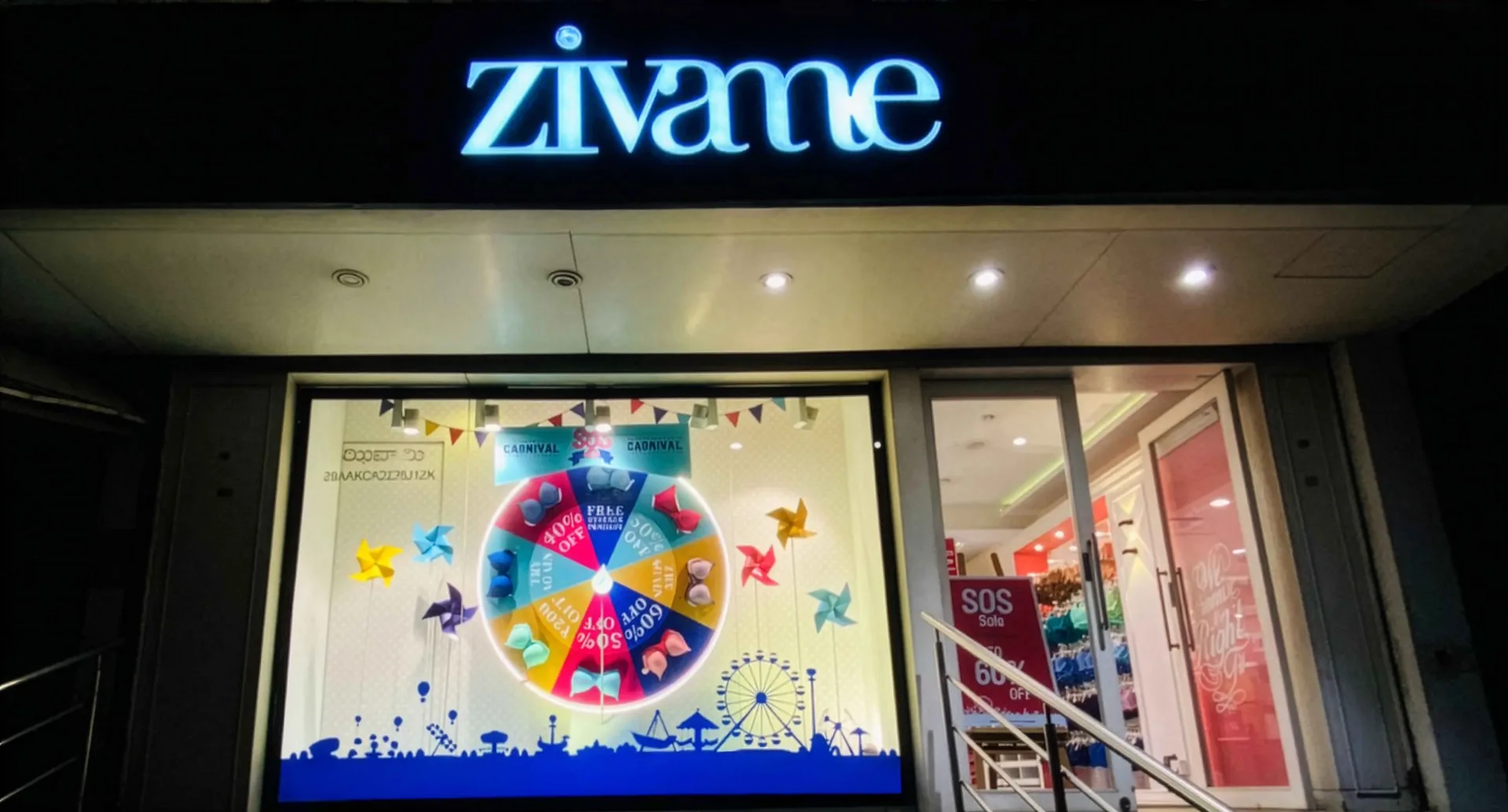 Sale of Fortune carnival sale window display for Zivame, view 5