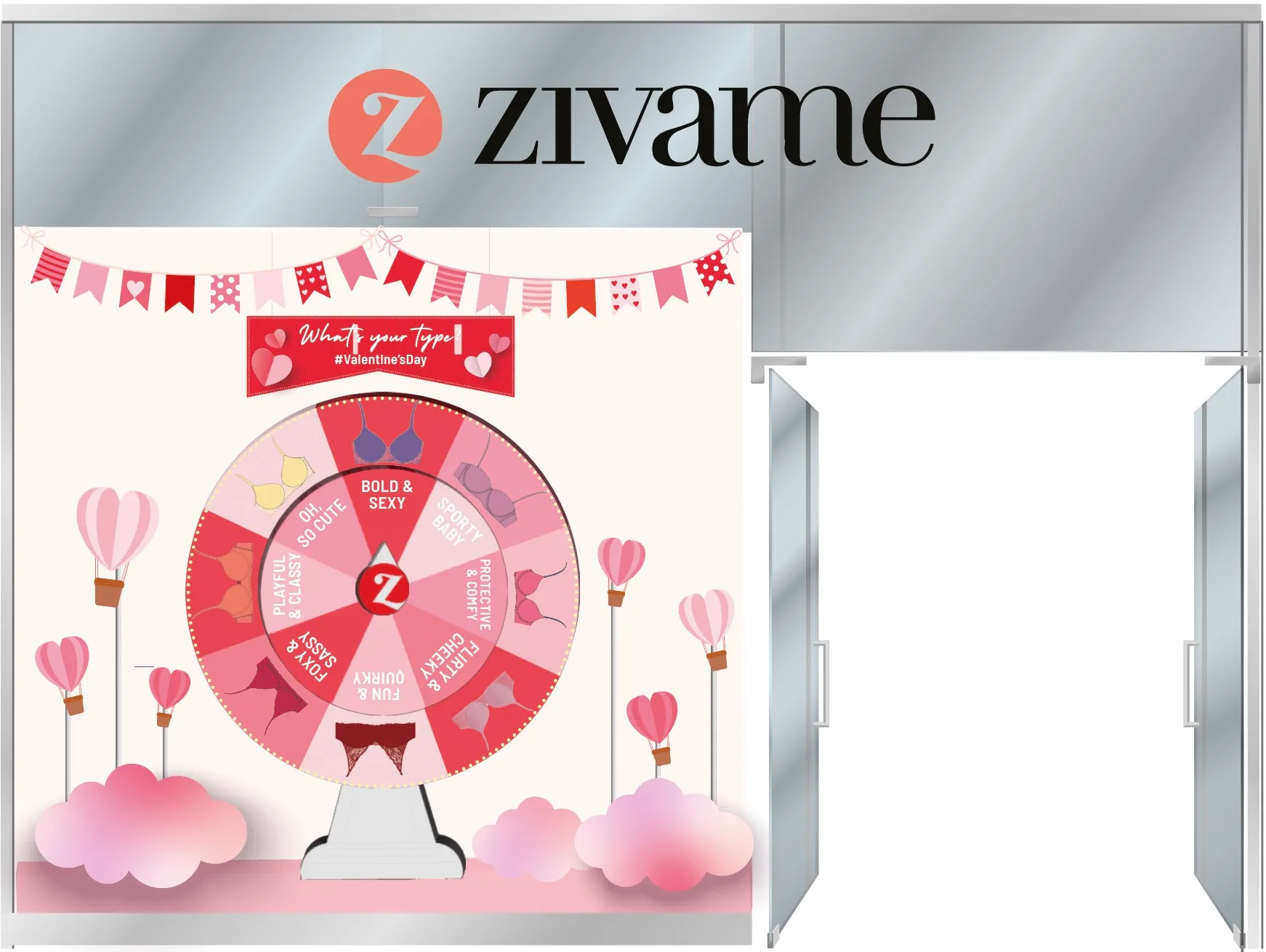 Sale of Fortune carnival sale window display for Zivame, view 13
