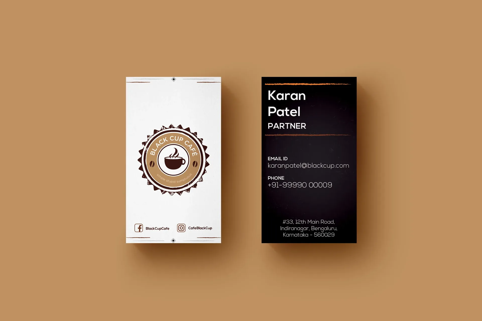 Black Cup Cafe — graphic design project by Divya Vandal