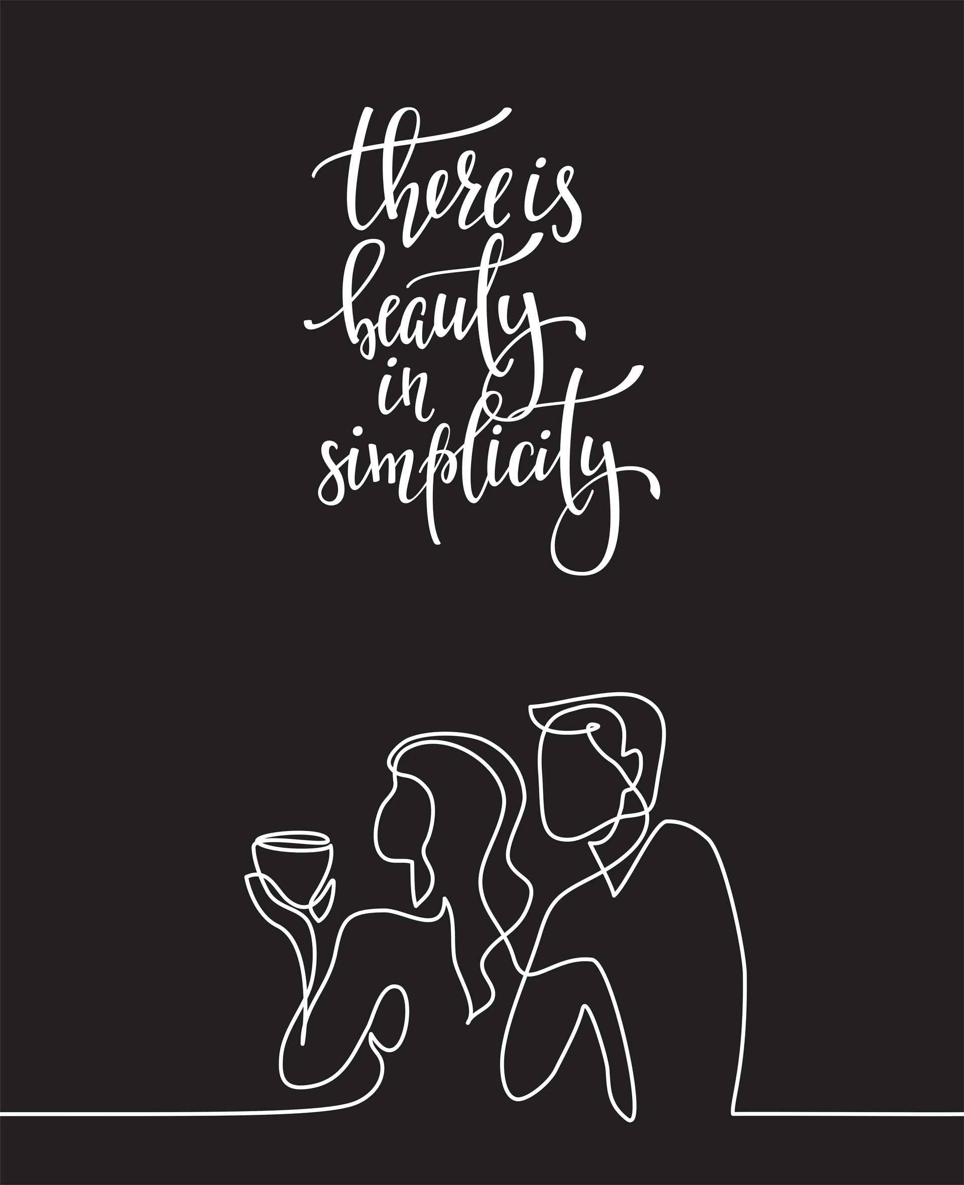 There is beauty in simplicity wall art