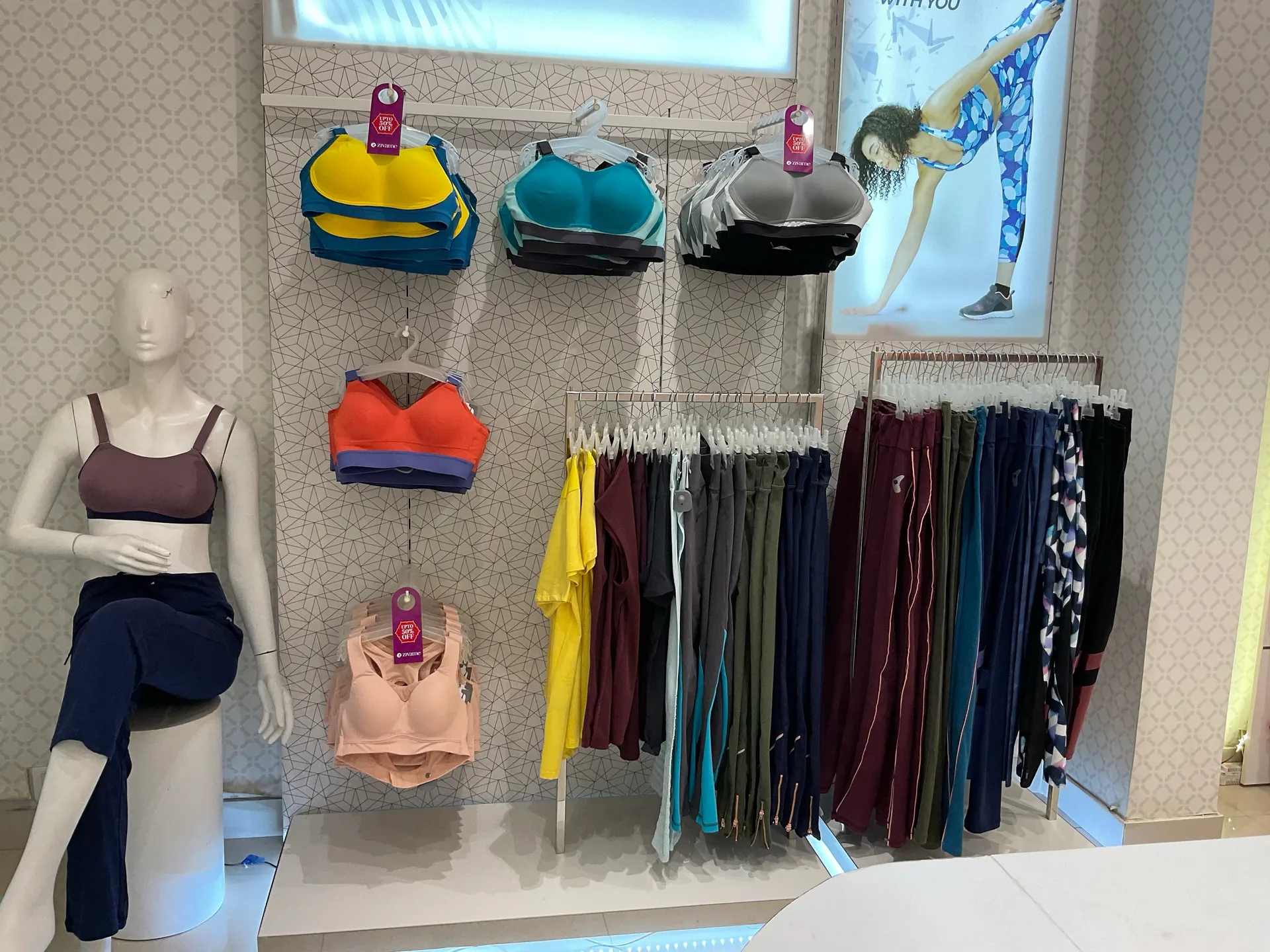 Zivame in-store merchandise display system by Divya Vandal, view 2