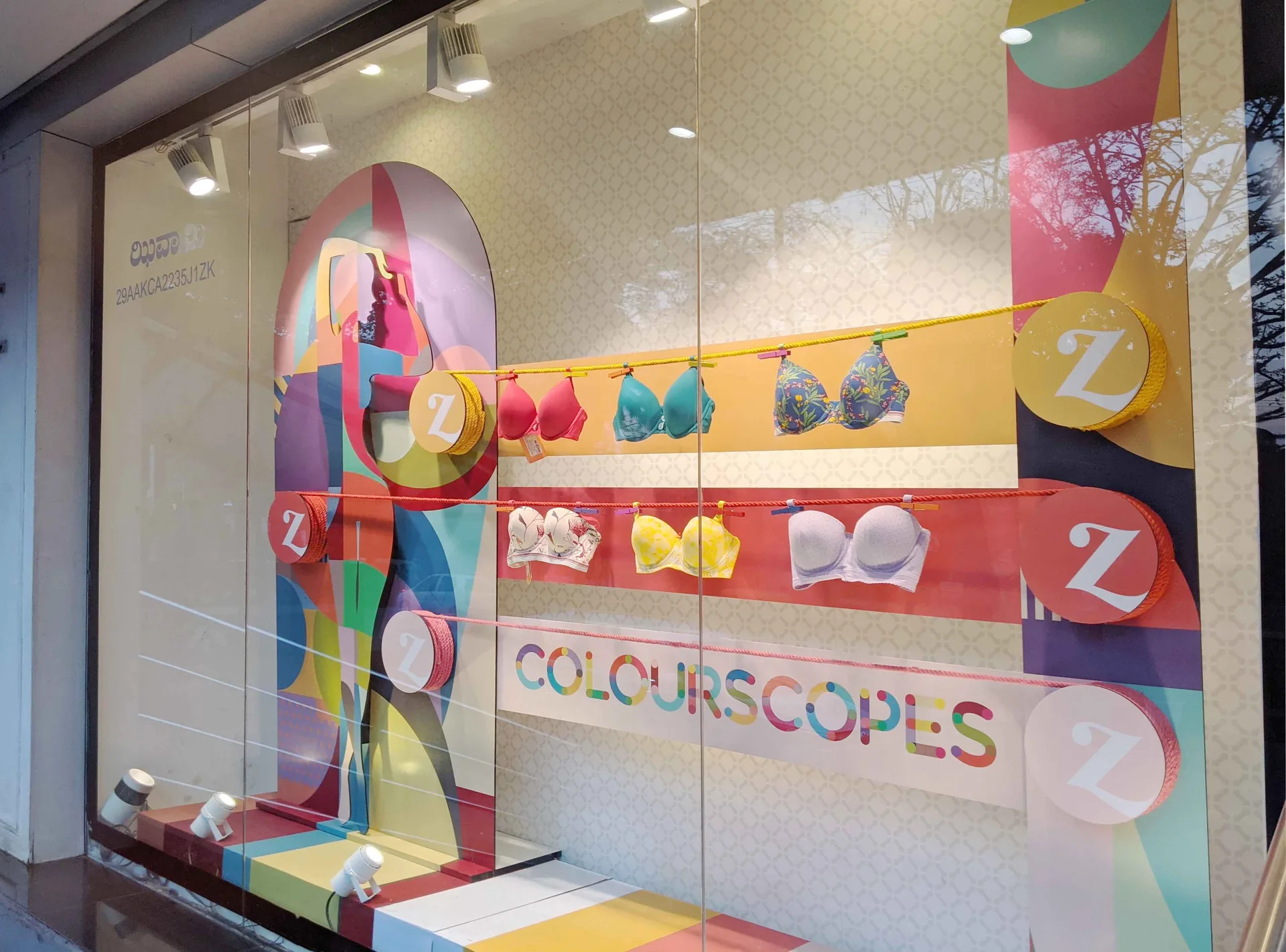 Colourscopes colour-led window display for Zivame, view 2