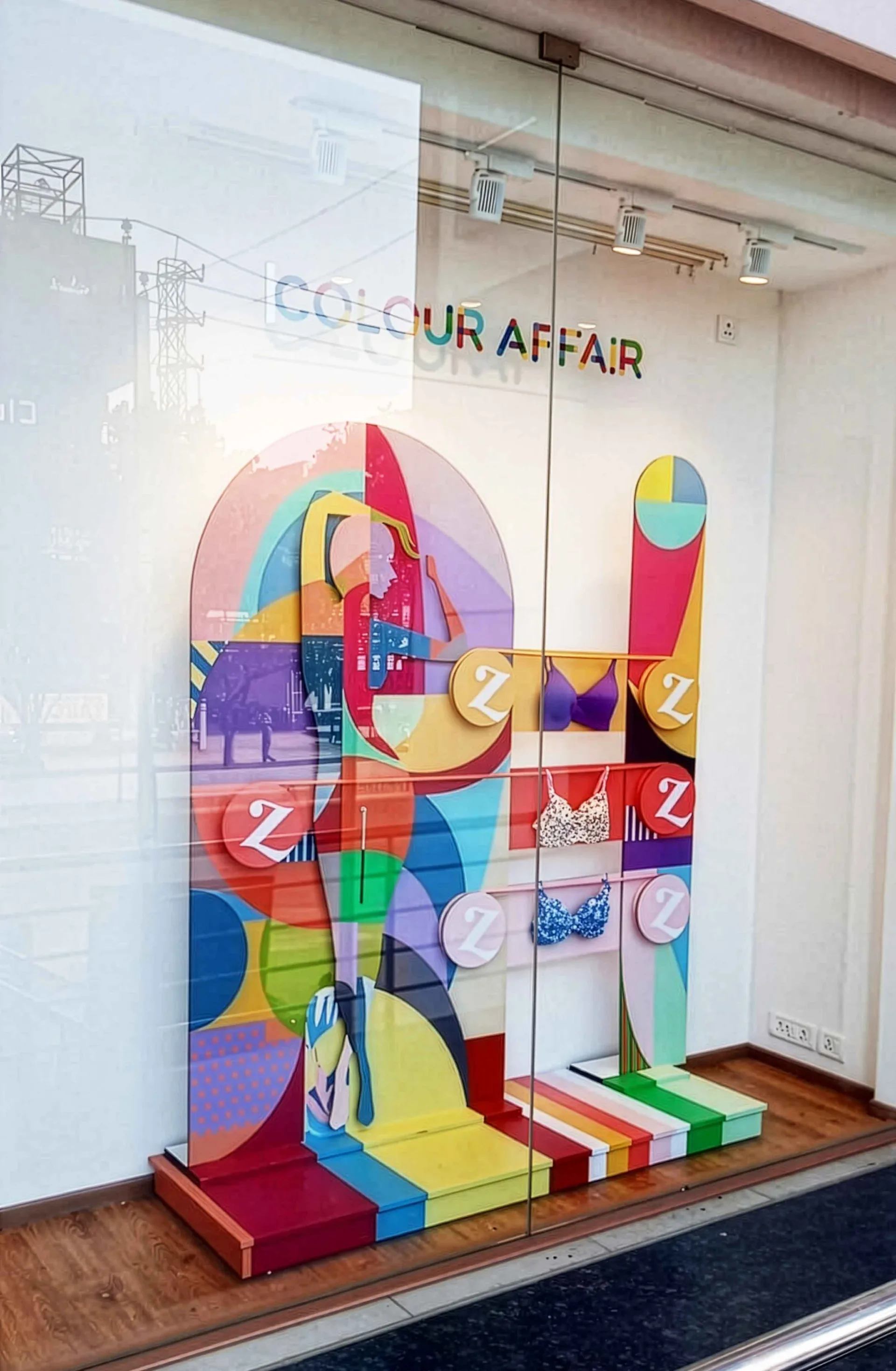 Colourscopes colour-led window display for Zivame, view 3