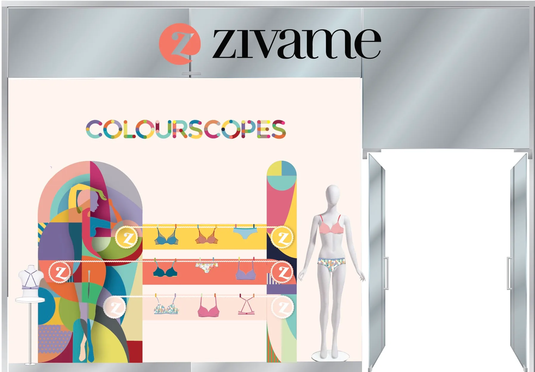 Colourscopes colour-led window display for Zivame, view 10