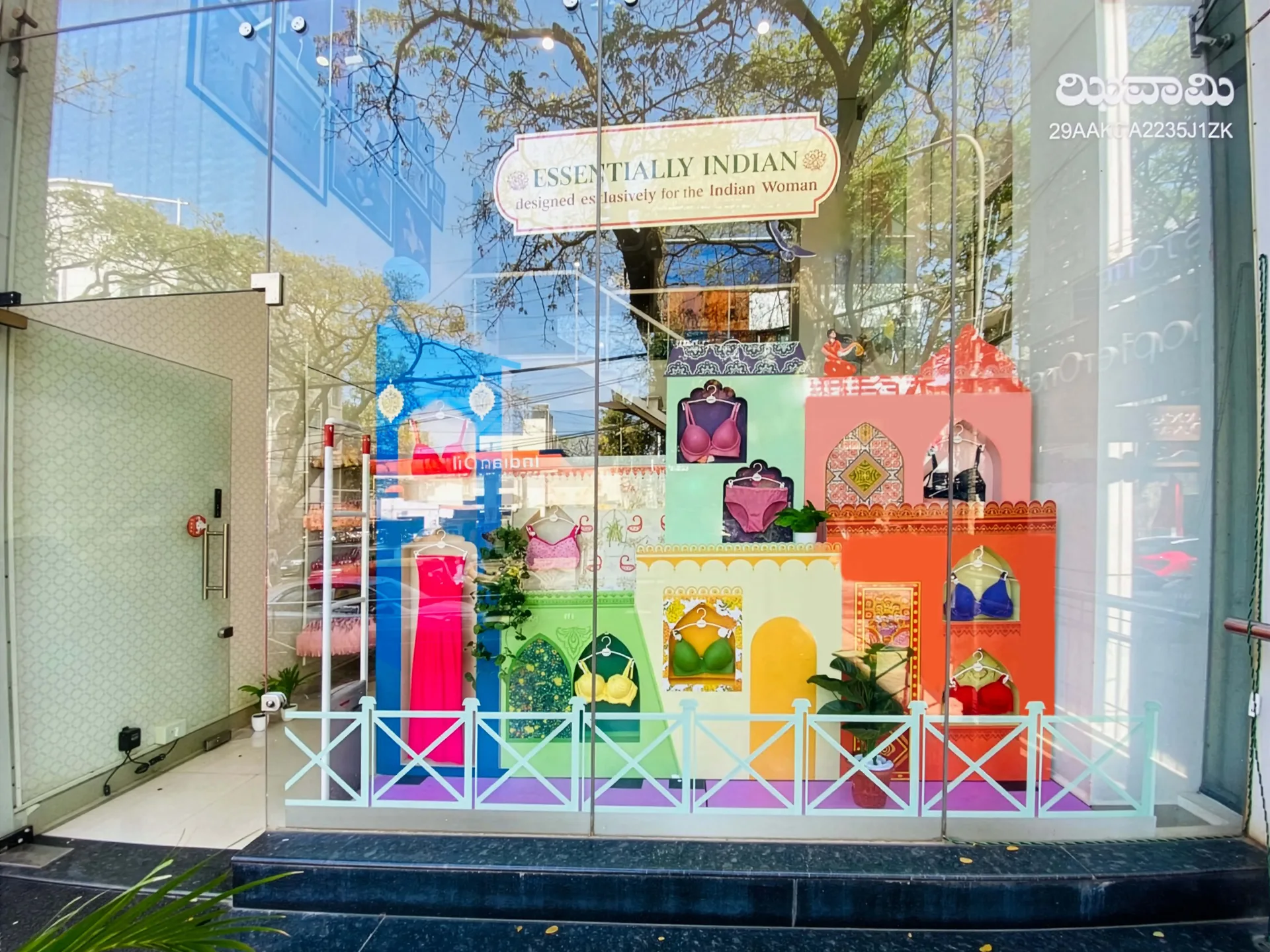 Essentially Indian summer campaign window display for Zivame, view 1