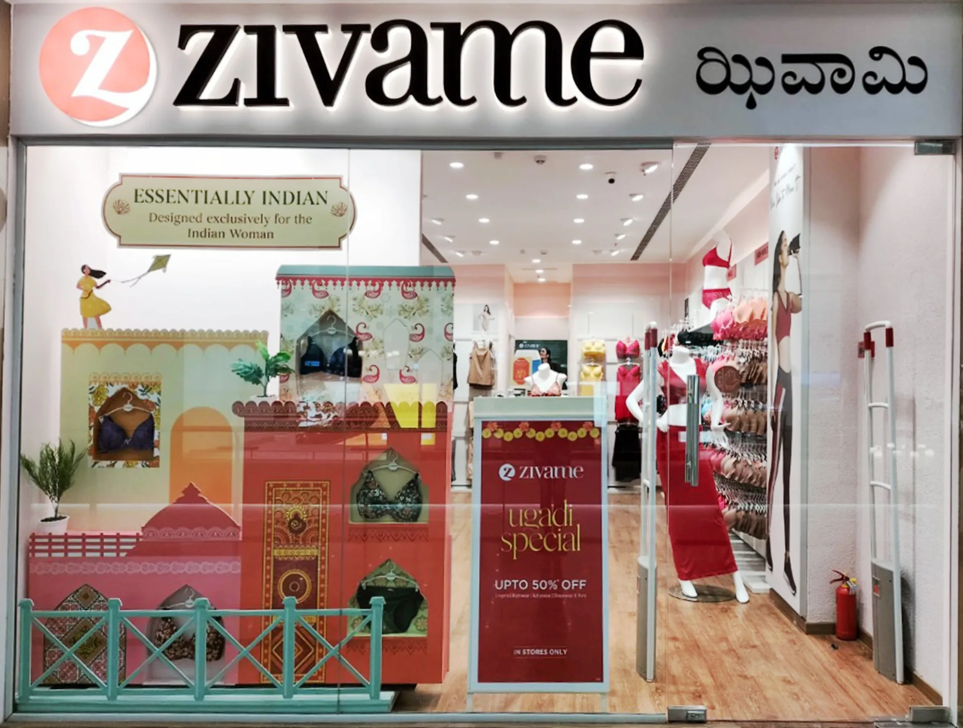 Essentially Indian summer campaign window display for Zivame, view 6