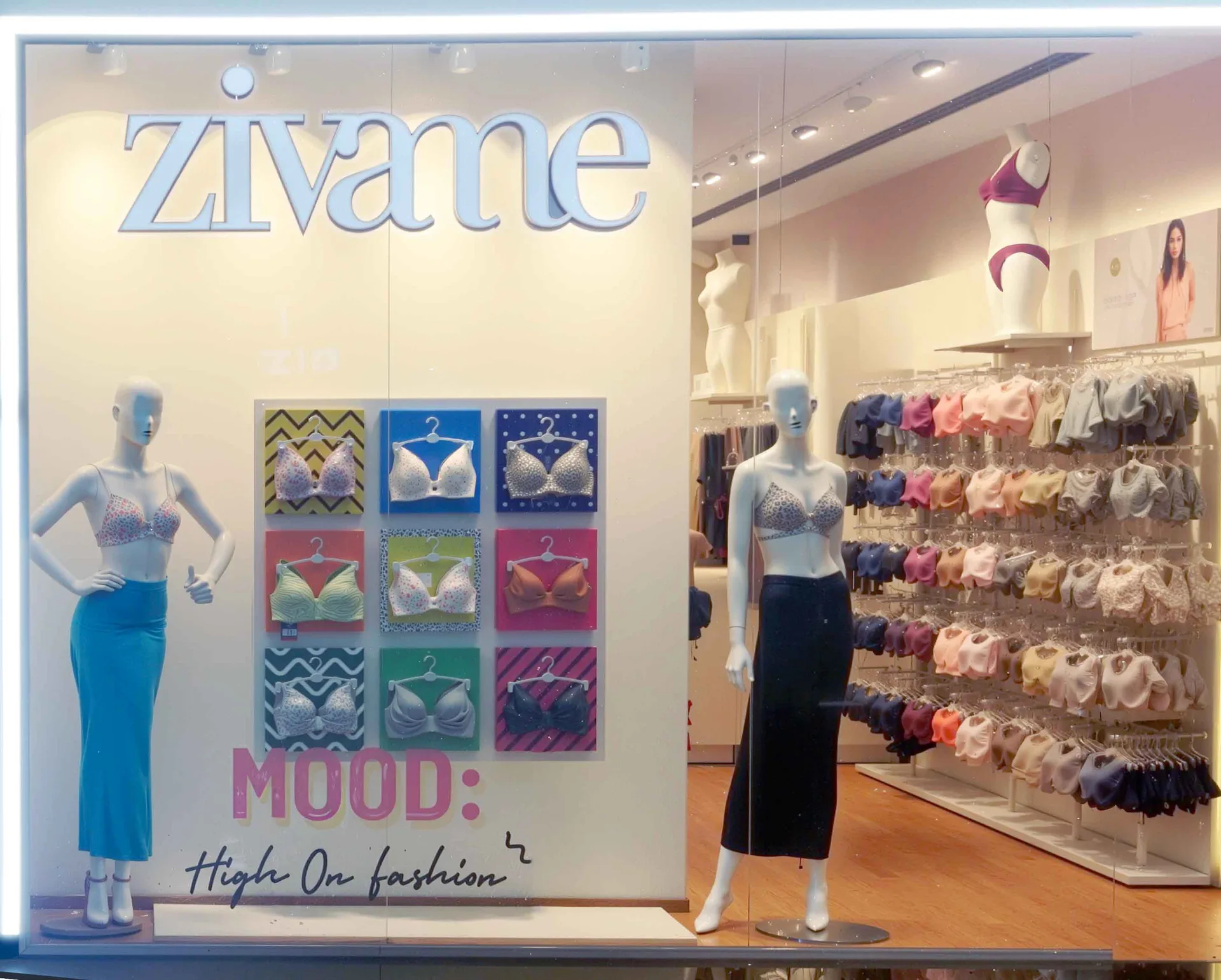 Whimsical playful grid window concept for Zivame, view 4